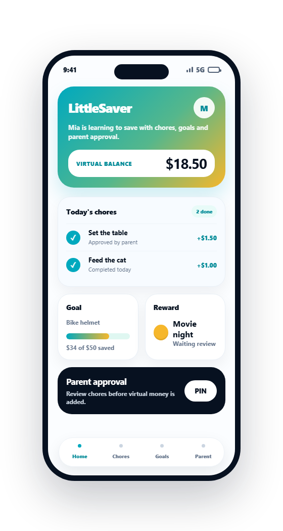 LittleSaver app screen preview